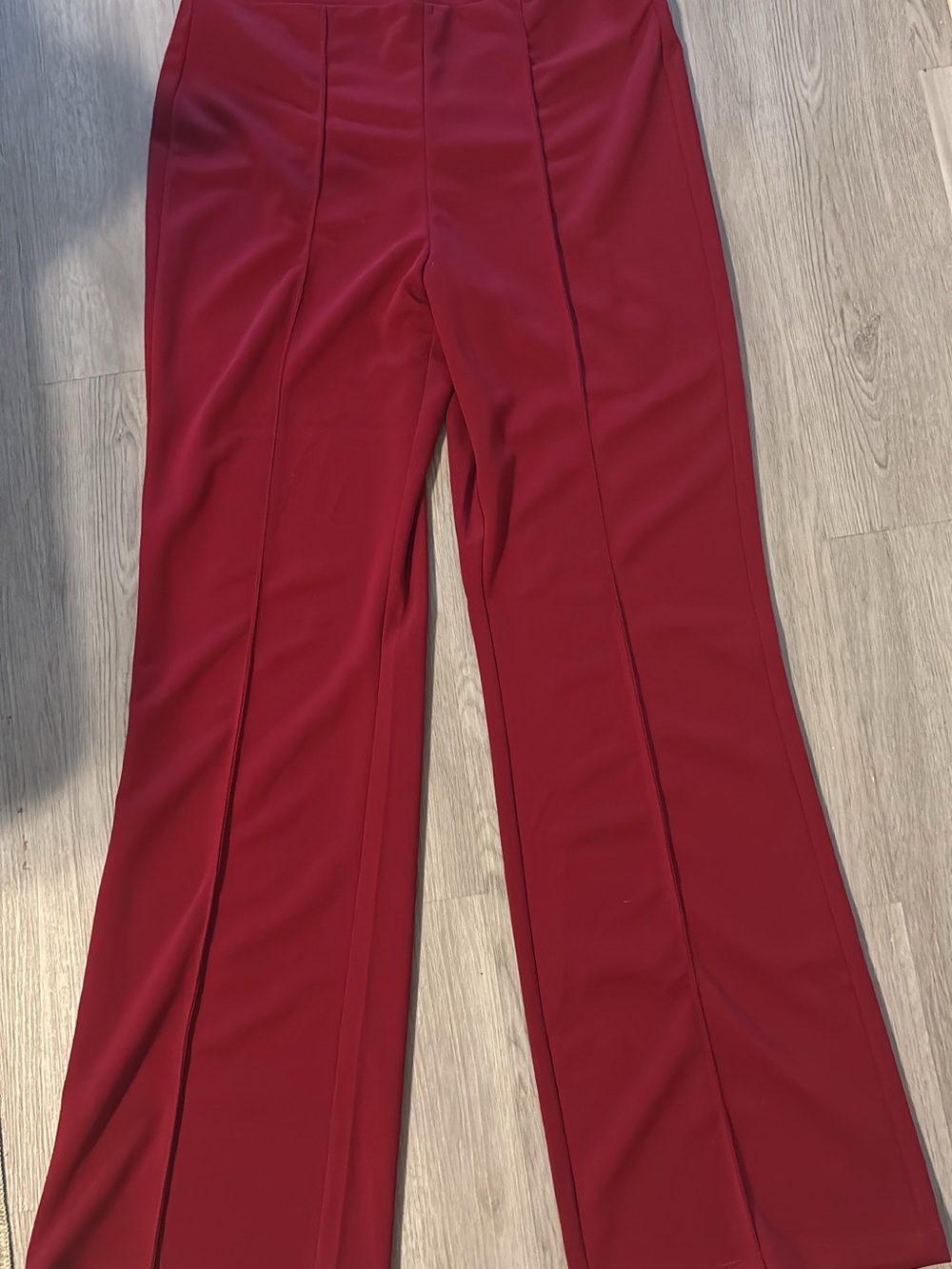 Fashion Nova Women's Crimson Red Wide-Leg Dress Pants